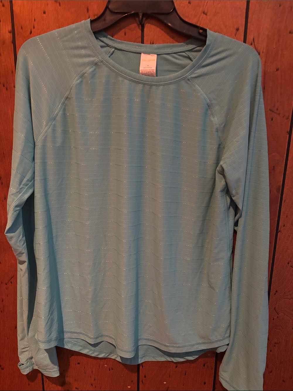 tek gear turquoise Long Sleeve Performance Tee